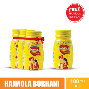 Dabur Hajmola Borhani 100 Tab. Bottle (Buy 3 Get 1 Free)