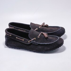Suede Loafer with Braided Tassle
