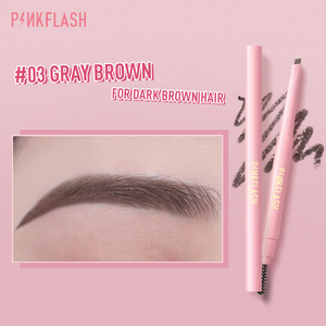 E09 - PINK FLASH Waterproof Auto Eyebrow Pencil - #03 Gray Brown