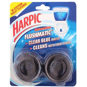 Harpic Flushmatic in-Cistern Toilet Cleaner Twin Pack (50gm X 2), Automatic Cleaning with Every Flush