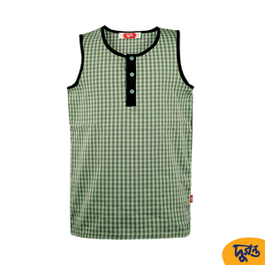 Duronto - Yarn Dyed Check 100 Cotton Woven Vest Older Boys (003)