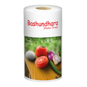 Bashundhara Kitchen Towel white (Twin Roll) 88 Pcs X 2 Ply