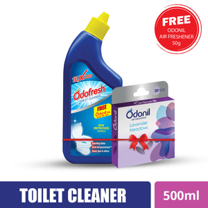 Dabur Odofresh Ultra Shine Toilet Cleaner 500ml (Odonil Natural Air Freshener 50g Free)