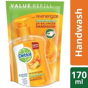 Dettol Handwash Re-energize 170ml Liquid Soap Refill