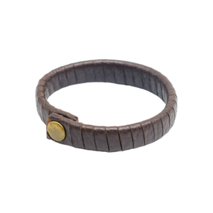 Lenor - Leather Wristband Spiral (Chocolate)