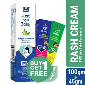Parachute Just for Baby - Diaper Rash Cream 100g (Toothpaste Free)