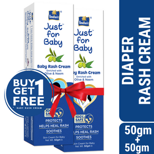 Parachute Just for Baby - Diaper Rash Cream 50gm (Buy 1 GET 1 FREE)