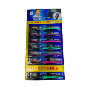 Oral-B All Rounder Black Soft 6s ( 6+1 Free)