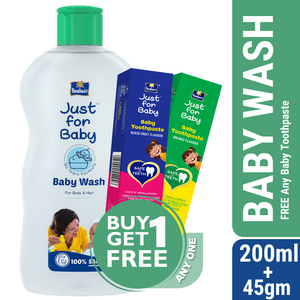 Parachute Just for Baby - Baby Wash 200ml (Toothpaste Free)